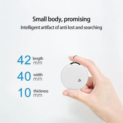 White plastic Bluetooth pet tracker 40x40x10mm anti-lost tag for dog or cat collar attachment