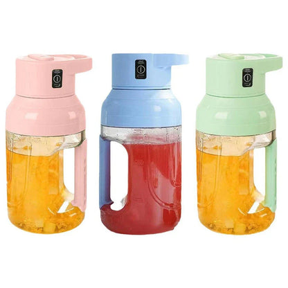Portable Electric Juicer with Double-Handled Design, Large 50oz Capacity, and USB Charging for On-the-Go Convenience