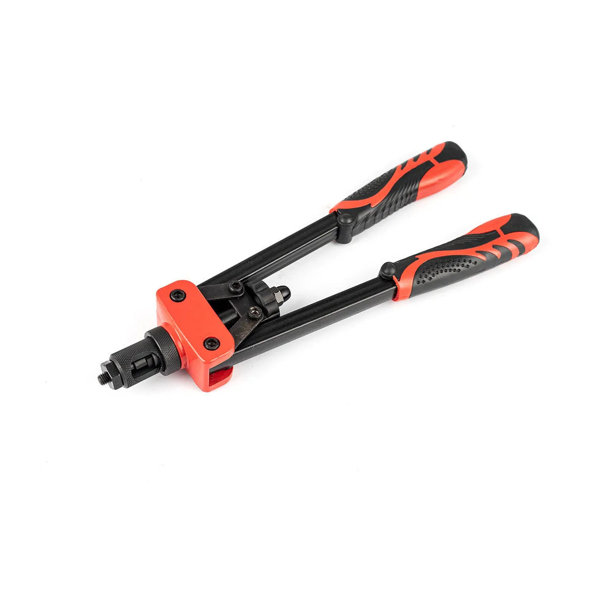 14-inch alloy rivet nut gun tool with six interchangeable tips for M3 to M10 thread sizes