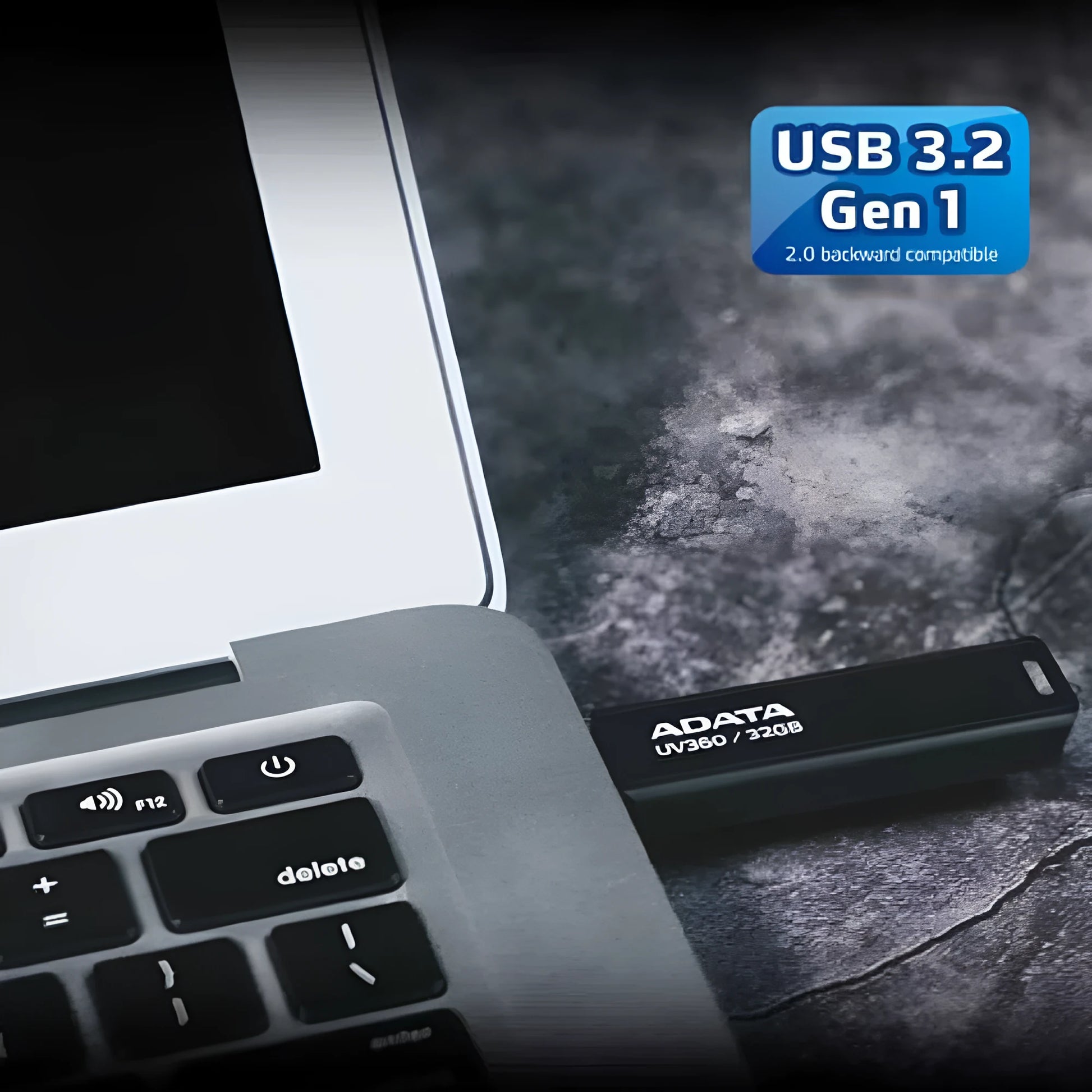 Black car-mounted USB flash drive with waterproof design showing compact dimensions