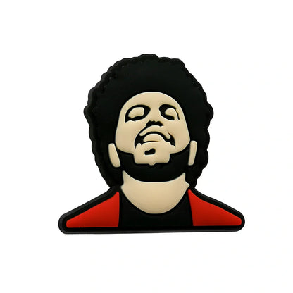 Removable cartoon flower shoe stickers with drip moulded designs on footwear