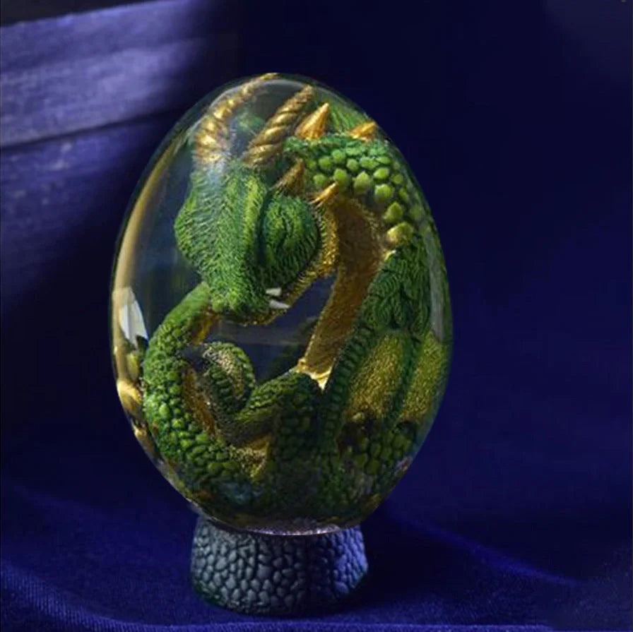 Lava Dragon Egg Desktop Decoration Dinosaur Egg Resin Crafts in various colors and styles