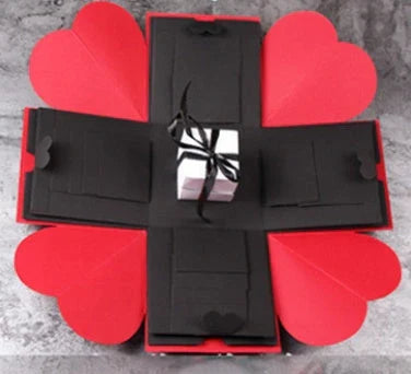 Premium craft paper keepsake gift box with adhesive photo album for organizing and displaying special occasion photos