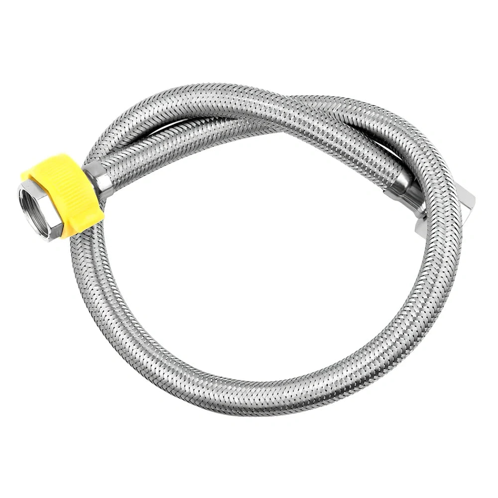 Black 3-piece bar cup washer with tee joint and braided hose for multi-glass cleaning