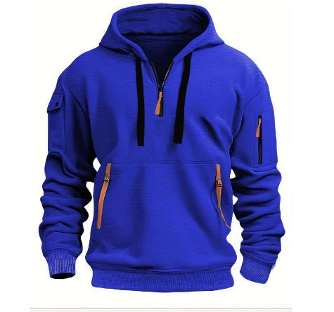 Comfy hooded pullover sweatshirt in various colors and sizes for men and women