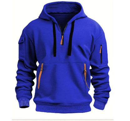 Comfy hooded pullover sweatshirt in various colors and sizes for men and women