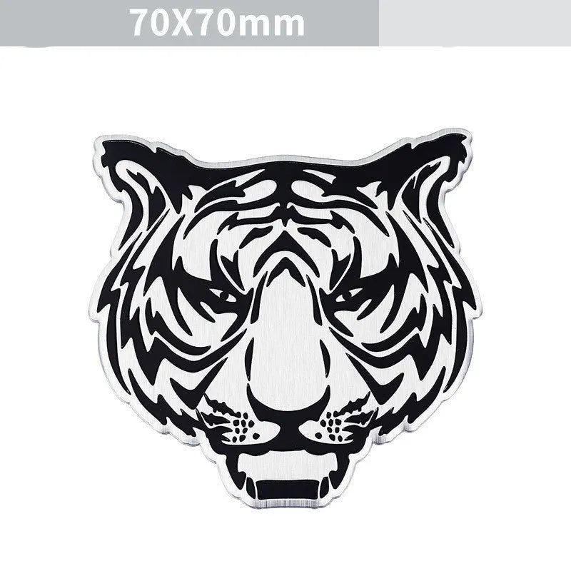 Aluminium car body badge sticker with lion design for vehicle exterior modification