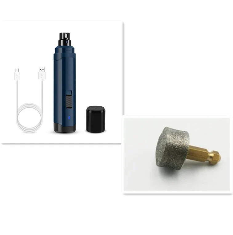 Electric pet nail grinder with low vibration and quiet operation, suitable for cats, small and medium dogs, and other furry pets