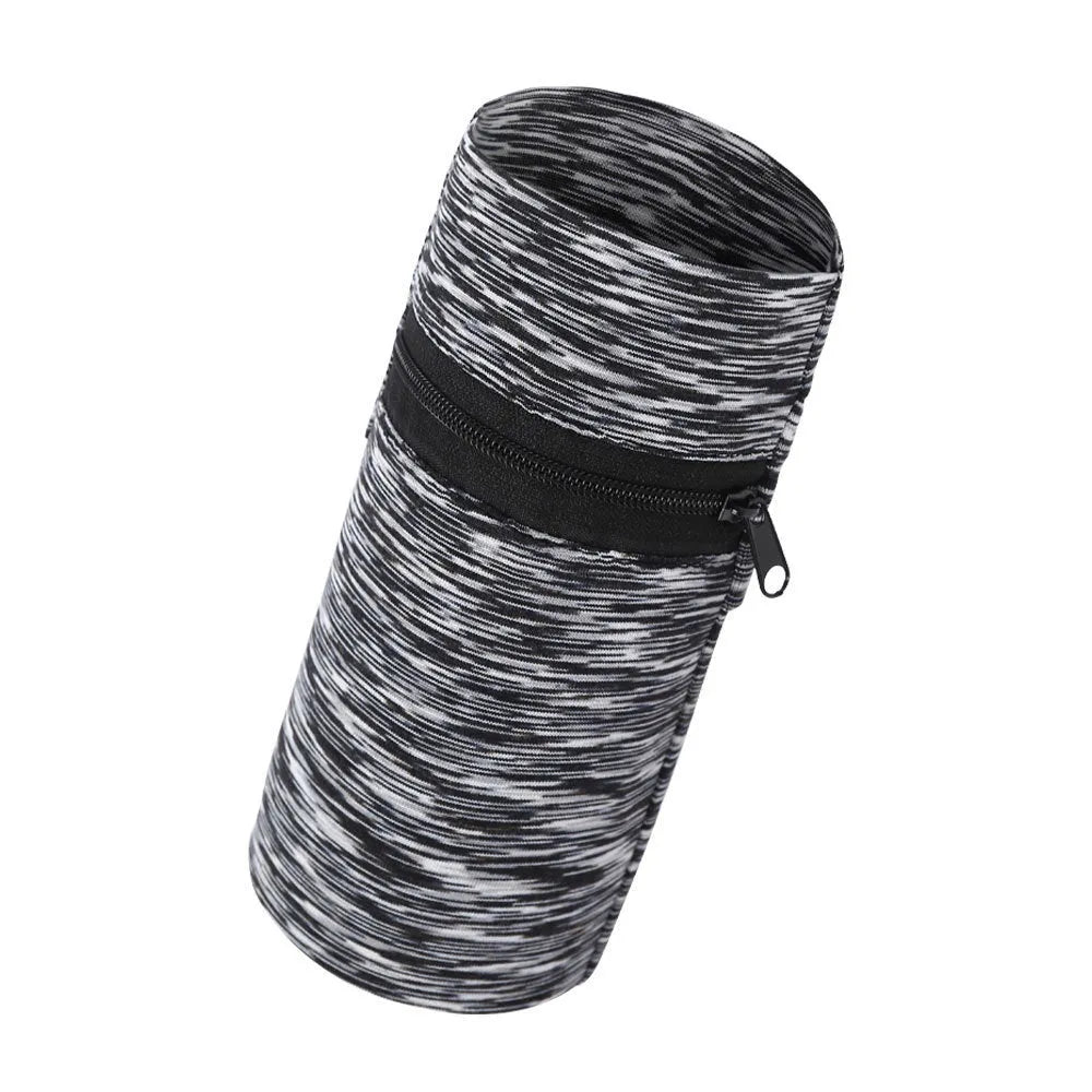 Sports arm bag with adjustable strap showing multiple colour options including striped patterns