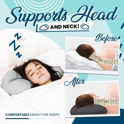 Round foam neck support pillow with pure cotton cover and adjustable height for personalized comfort