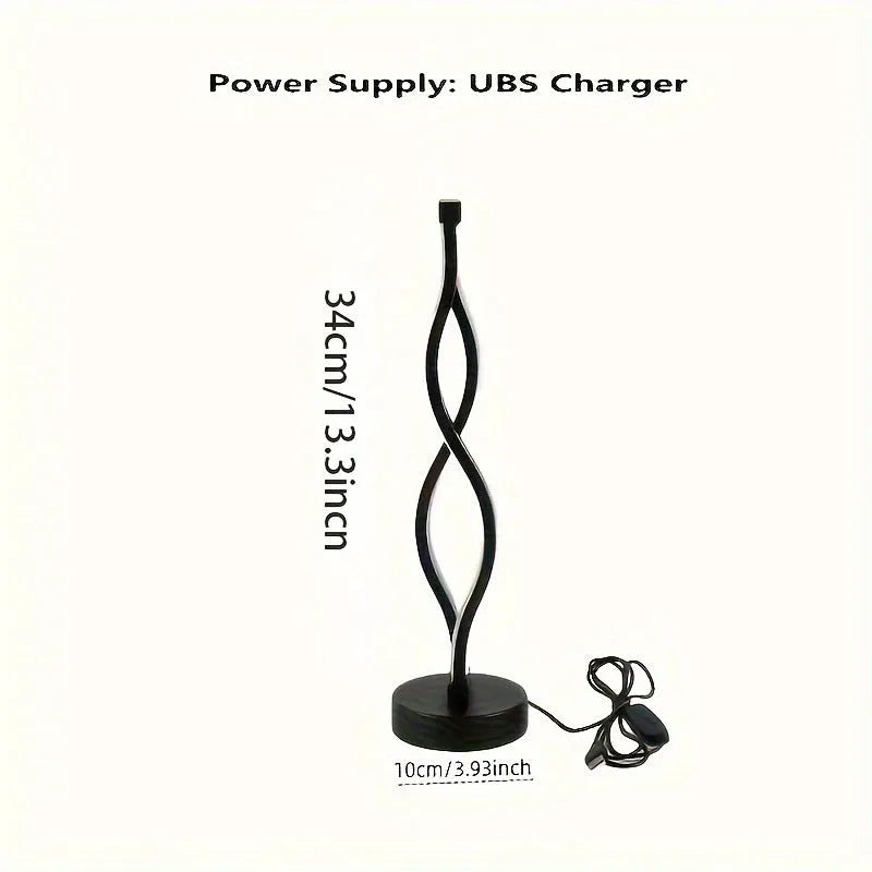 Black aluminium desk lamp with touch dimming and three-colour button controls for bedroom or study
