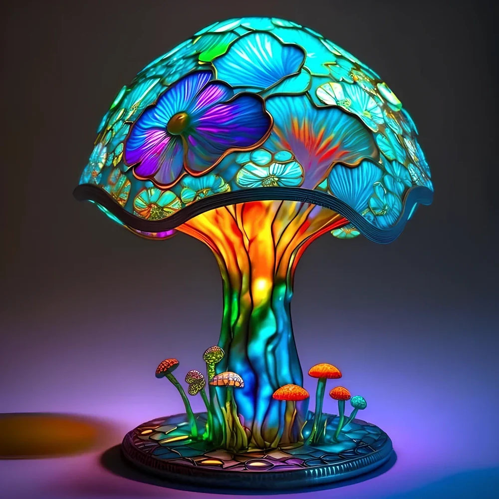 Magic Mushroom LED decorative lamp with USB plug in 15cm or 30cm size options