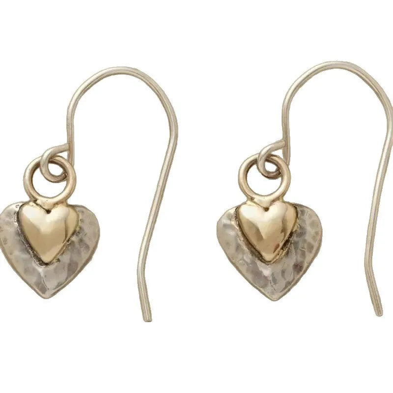 Silver geometric alloy drop earrings with handmade irregular pendant and ear hook fitting