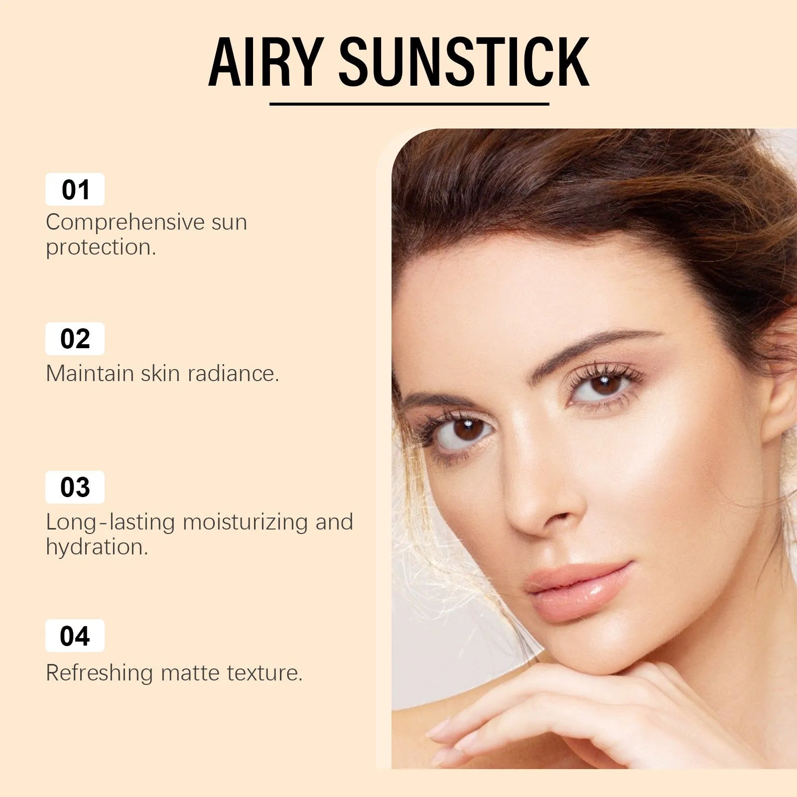 23g sunscreen stick with portable design and non-oily mineral-based formula