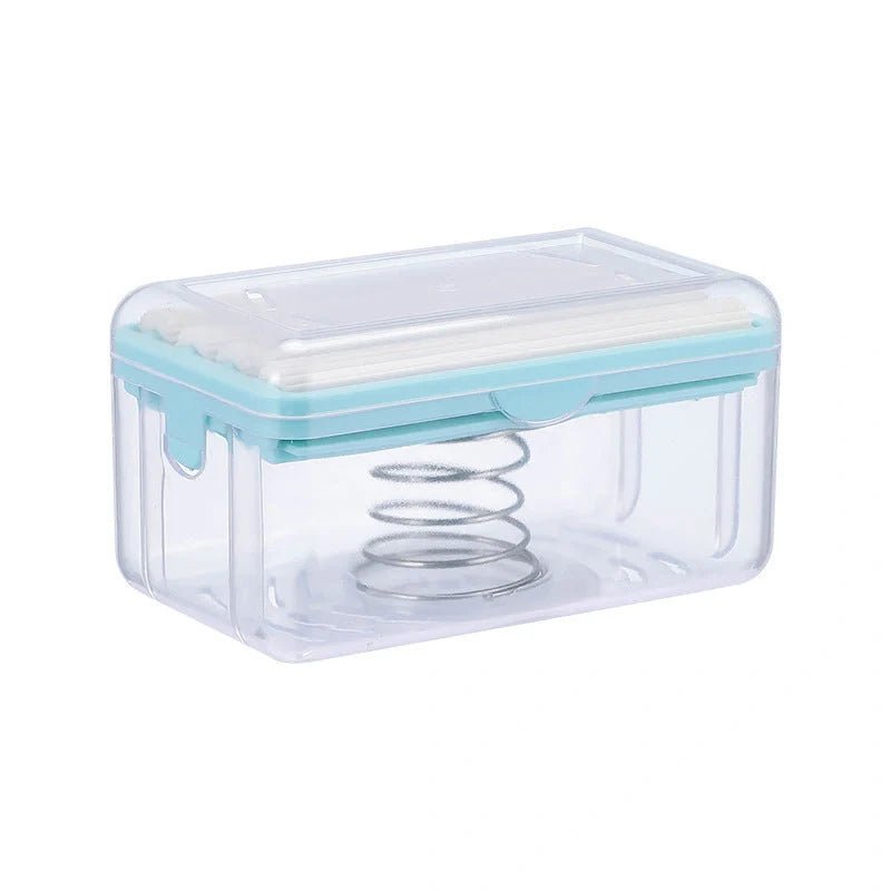 Roller type soap dish holder in light luxury colors with drain holes for bathroom storage