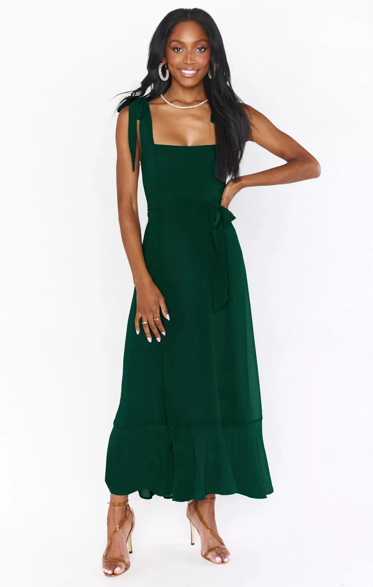 Women's summer suspender split dress with lace-up detail in various colors