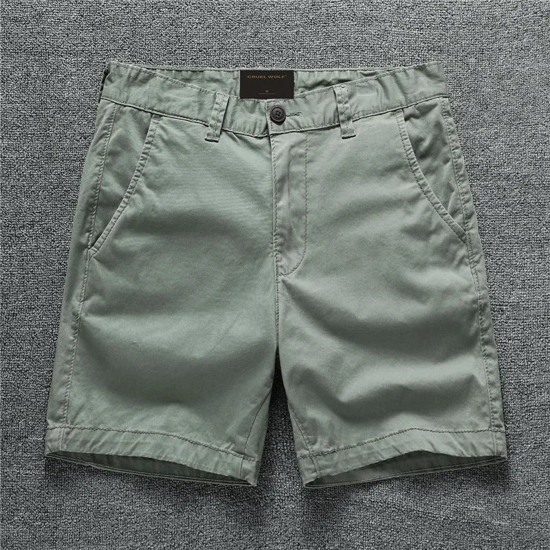 Cotton camouflage summer shorts with zip placket in multiple colour patterns including army green and sand camouflage