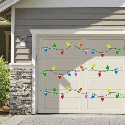 Christmas light bulb magnetic sticker set with 24 bulbs and 12 connecting wires for car refrigerator decoration