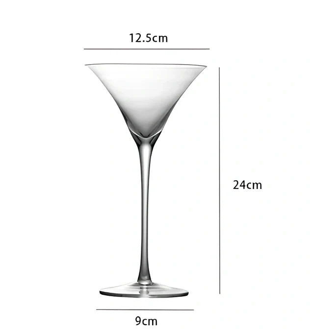 Creative transparent lead-free glass cup with seamless flat base for cocktails, 210ml capacity