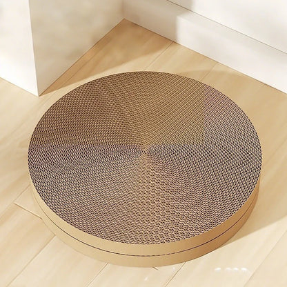 55cm round green cat scratching board with replaceable corrugated paper surface