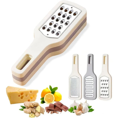 Premium 3-in-1 Stainless Steel Vegetable Grater - Efficient Kitchen Gadget for Grating, Shredding and Slicing