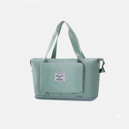 Versatile foldable travel bag with large 36-55L capacity, multiple interior pockets, and water-resistant Oxford cloth construction
