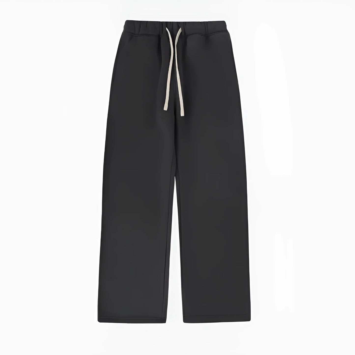 Men's loose fit fleece-lined sweatpants with drawstring waist in grey colour