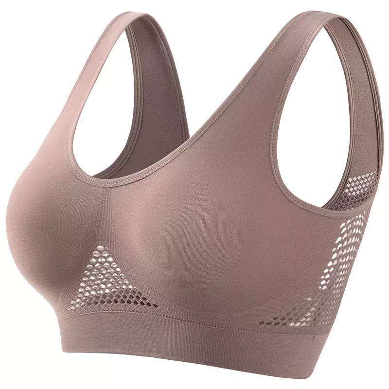 Plus Size Women's Push-up Sports Bra for Workout, Running, and Yoga
