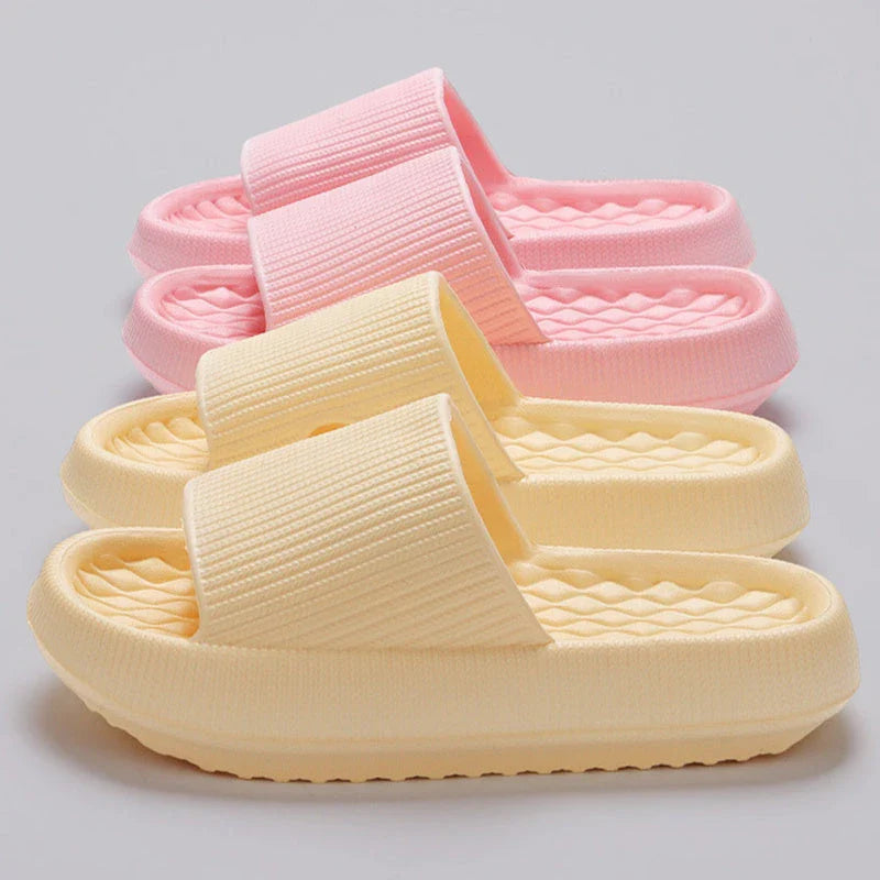 Comfy slip-on sandals with stylish rhombus pattern design, available in various colors and sizes