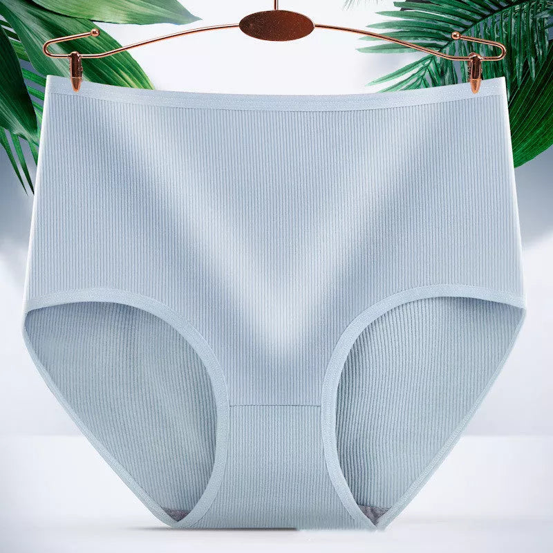 Women's high waist tummy tucking hip lifting body shaping panties in milk silk