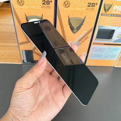 Anti-peep HD glass screen protector with 0.3mm high aluminium glass for iPhone models