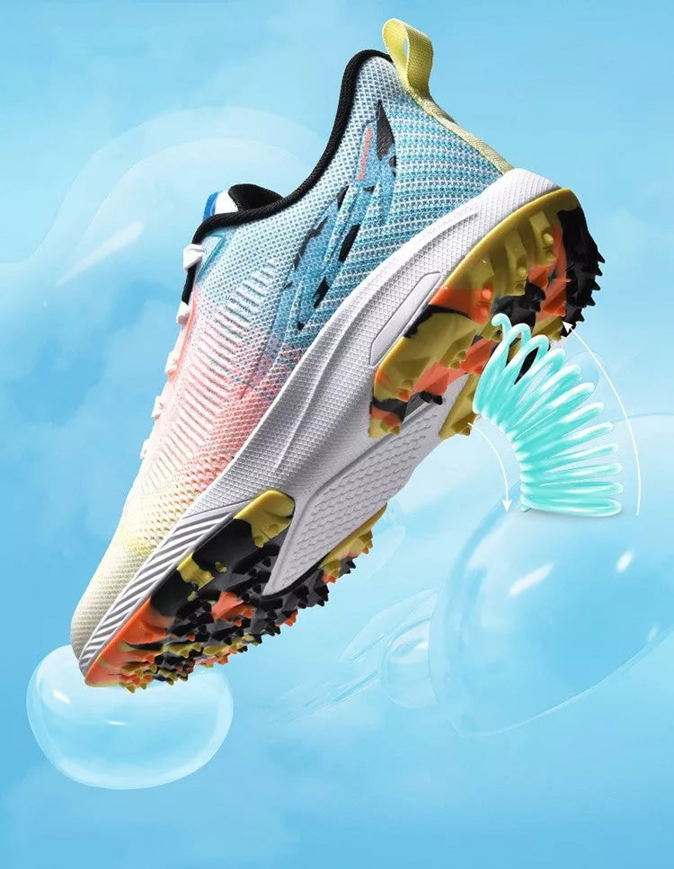 Men's and women's training sneakers with breathable mesh cloth surface and durable MD soles