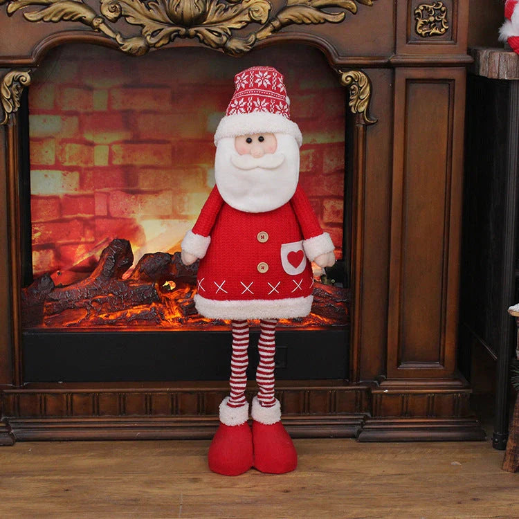 Festive Santa Claus doll with realistic details for Christmas home decor and gift-giving