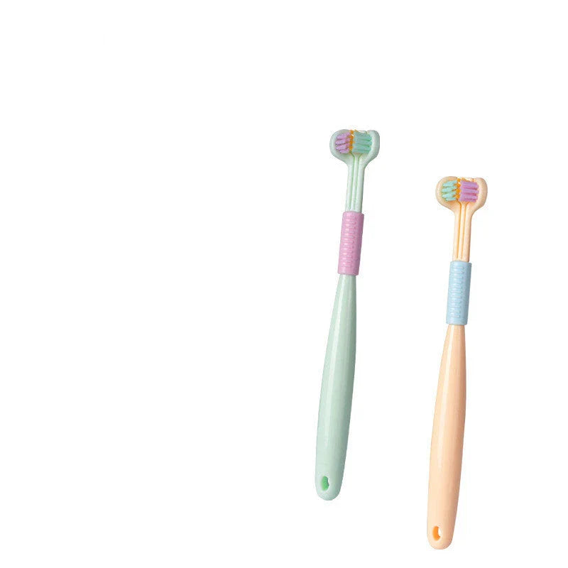 Soft Bristle Tri-Angle Toothbrush with customizable features for deep cleaning and travel convenience
