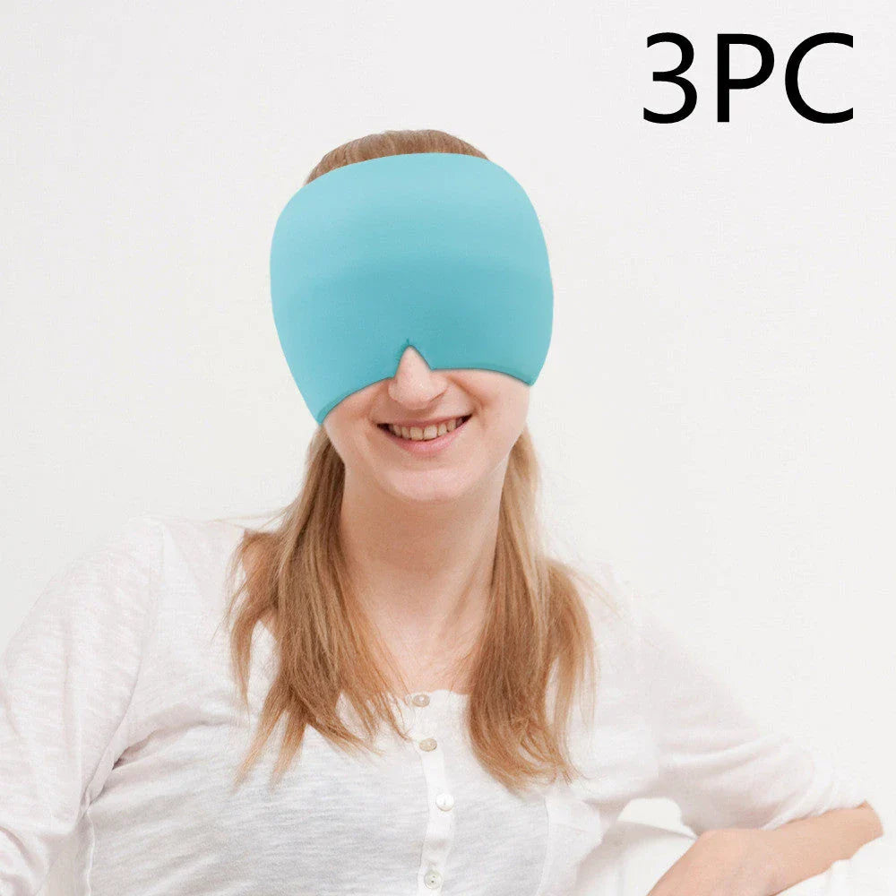 Soothing ice gel eye mask with elastic cloth design for headache and eye strain relief