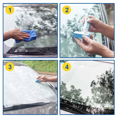 Home Fashion Car Glass Oil Film Remover with sponge for easy application