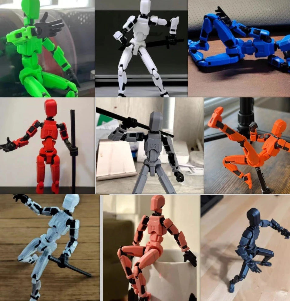 Versatile multi-jointed robotic action figure with customizable posing and design capabilities