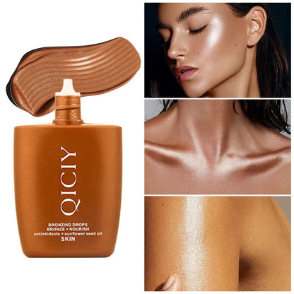 Face and body highlight contour liquid in 30ml bottle with four shade options