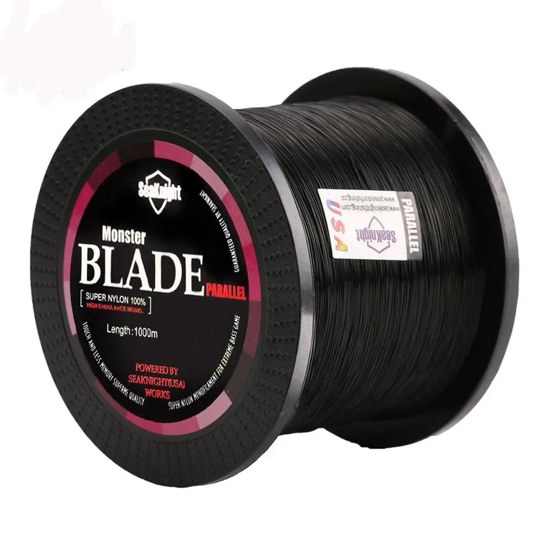 Seaknight1000 M Lylon Fishing Line Super Strong Wear-resistant Main Line and Sub-line in Multiple Sizes and Colours including Black Blue Green White Yellow for Spinning and Casting Reels
