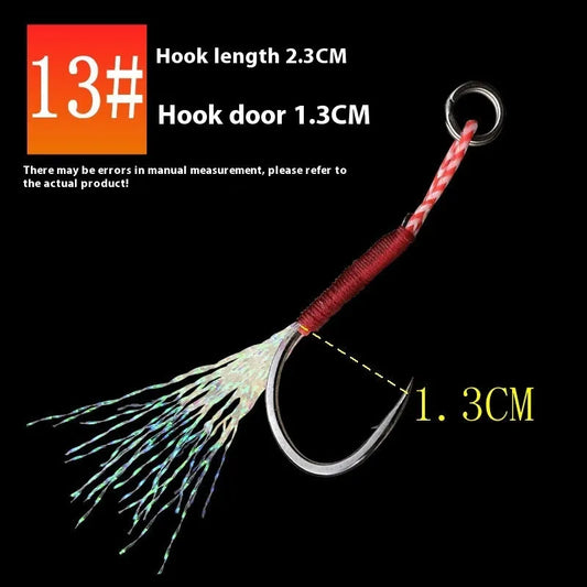 Bright wire iron plate single fishing hook for sea fishing, showing reflective finish and sharp point