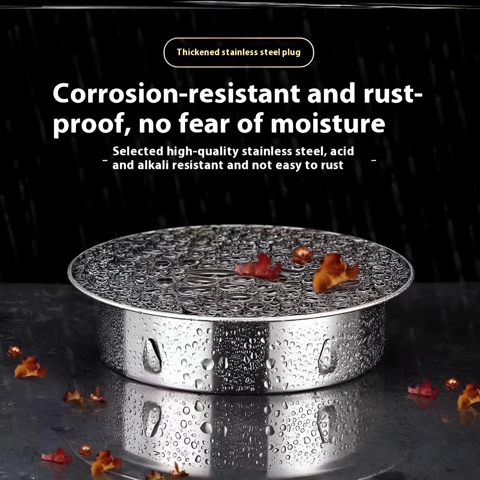 Stainless steel deodorant floor drain cover with modern design for bathroom installation