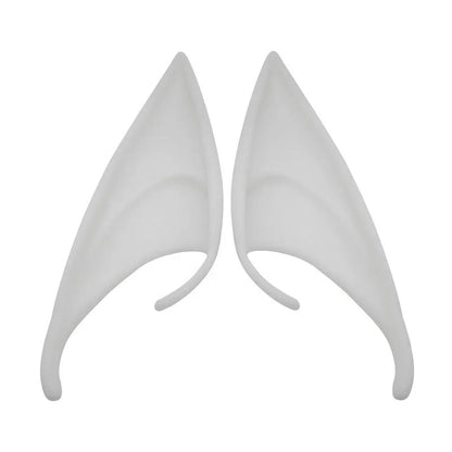 A pair of soft, flexible elf ears in various colors and sizes, perfect for Halloween costume accessories.