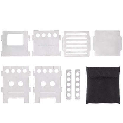 Pure Titanium Alloy Firewood Mountaineering Camping Stove - lightweight and durable for outdoor cooking