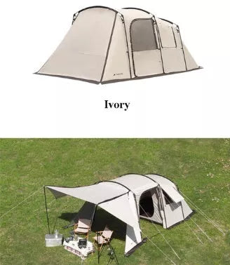 Landwolf Large Space Tunnel Tent for outdoor camping with waterproof shell