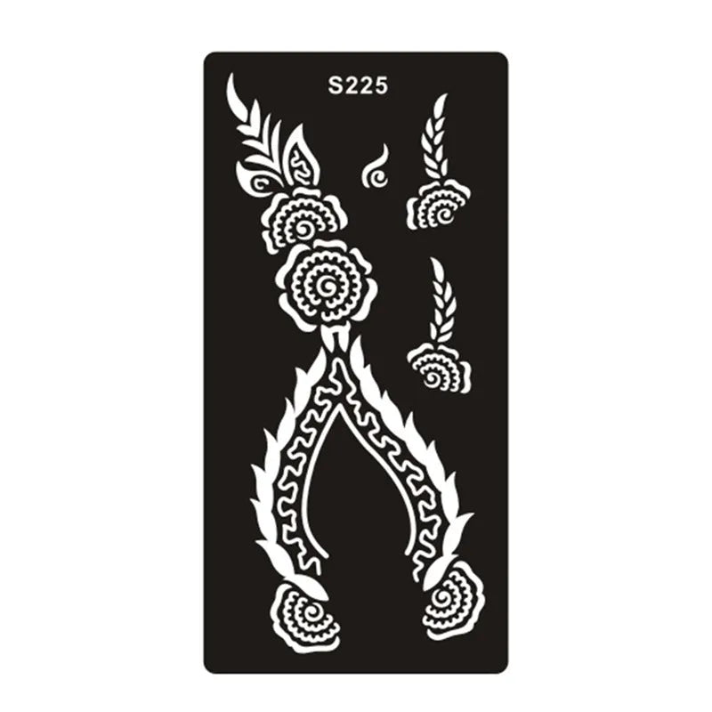 Geometric hollow design temporary tattoo sticker in Southeast Asian style on water transfer paper
