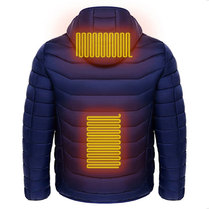 Men's electric heated puffer jacket for winter warmth and style