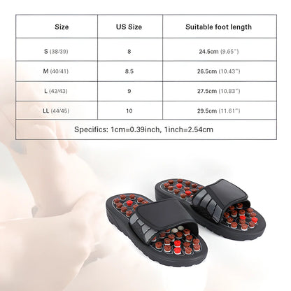 Acupressure Reflexology Massage Slippers with adjustable nodules for targeted foot massage and whole-body benefits