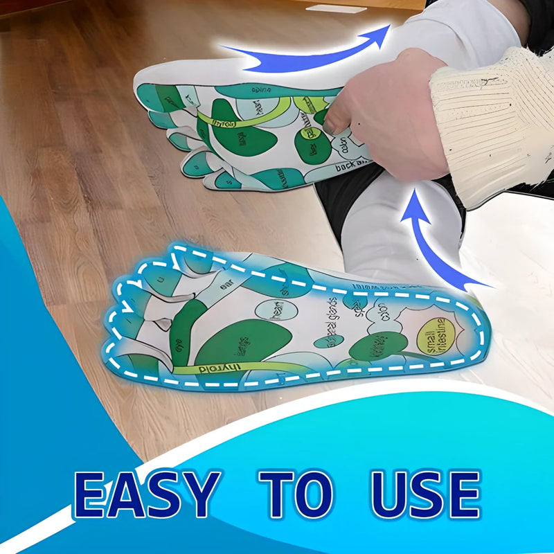 Hhomeenjoy Acupressure Reflexology Chart Socks with Massager - 2 Sets