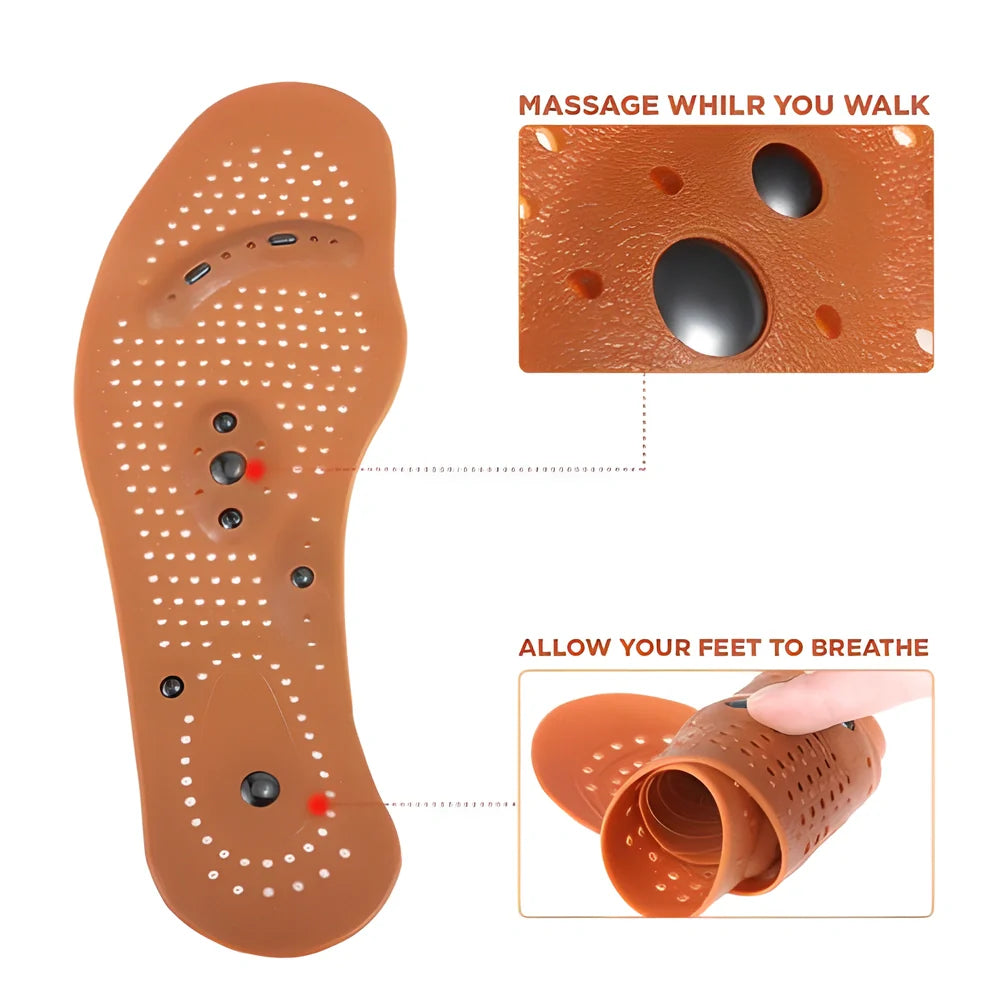 Acupressure Slimming Insoles with magnets and raised nodes for weight loss and foot pain relief
