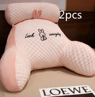 Adjustable ergonomic reading pillow with breathable fabric and detachable cover for comfortable support and easy cleaning